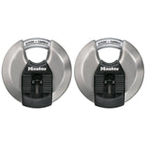 Heavy Duty Outdoor Shrouded Padlock with Key, 3-1/8 in. Wide, 2 Pack