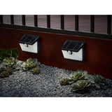 300 Lumens Connected Solar Black Motion Sensing LED Deck Light (2-Pack)