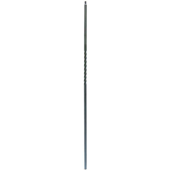 1/2 in. x 44 in. Matte Black Metal Single-Twist Baluster