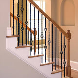 1/2 in. x 44 in. Matte Black Metal Double-Twist Baluster