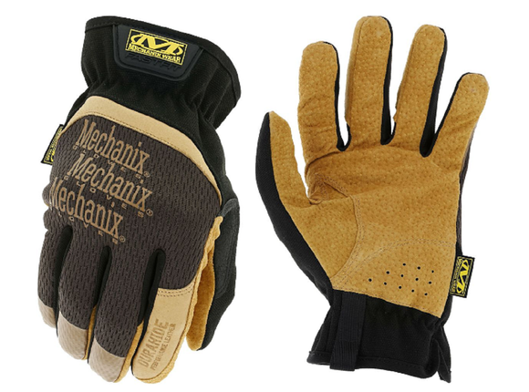 Mechanix Wear LFF-75-010 Durahide Leather FastFit Work Gloves, Black, XL, 1 Pair