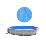 Midwest Canvas MW24HVY 24' Round Solar Cover - Blue/Clear