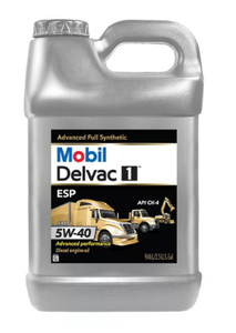 Mobil 125419 Delvac 1 ESP Full Synthetic Diesel Engine Oil 5W-40, 2.5 Gal