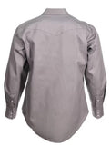 Wrangler MS721SL Men's Cowboy Cut Western Firm Finish Work Shirt XL Slate Gray