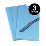 Replacement Bag Filters with Band for Select Husky, Stinger and Bucket Head Wet Dry Vacs (3-Pack)