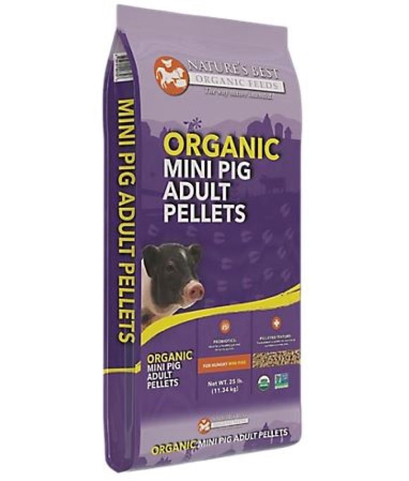 Nature's Best Organic BM0790P 16% Protein Pellet Adult Mini Pig Feed in 25 lbs.