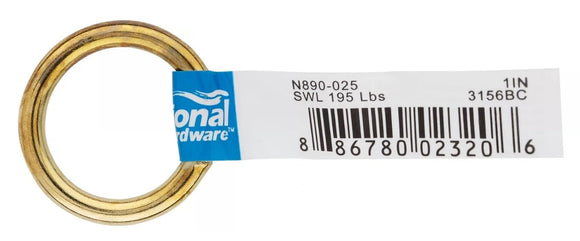 National Hardware N890-025 1 in. Brass Plated Ring Connectors - 1 pc.