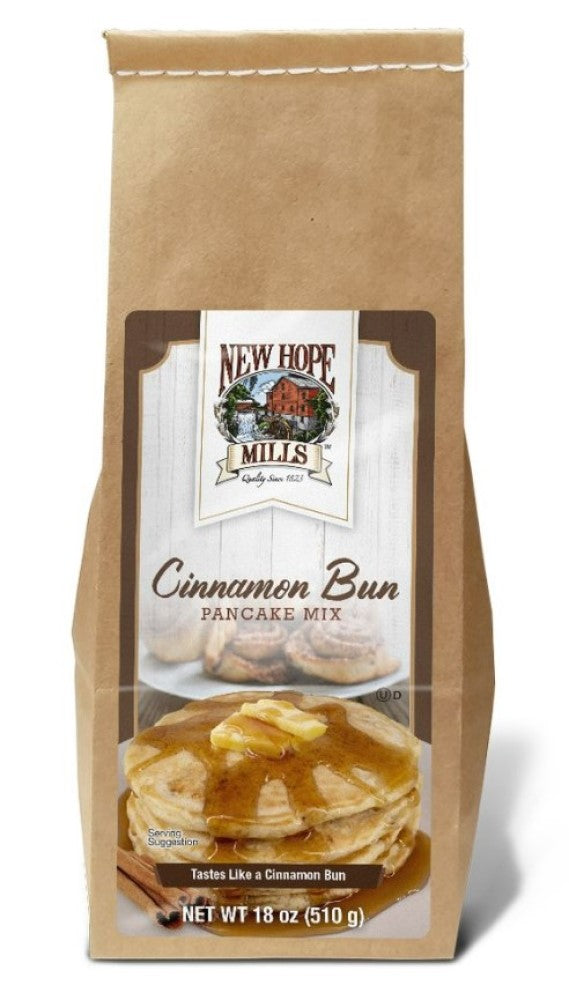 New Hope Mills FINTSCCBP01 Cinnamon Bun Pancake Mix 18 oz. Bag, Pack of 1