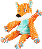 KONG NKF12 Floppy Knots Squeaky Orange Fox Dog Toy