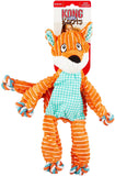 KONG NKF12 Floppy Knots Squeaky Orange Fox Dog Toy