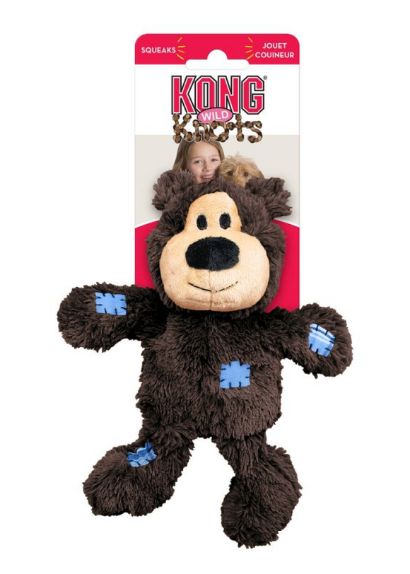 KONG NKR3 Wild Knots Bear Dog Toy, Small/Medium