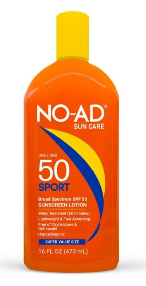 NO-AD Suncare NA602 NO-AD SPF 50 Sport Sunscreen Lotion, 16 oz.