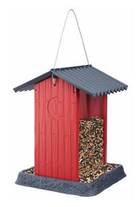 North States 9209 Red-Colored Shed Hanging Hopper 4.5 lbs. Capacity Bird Feeder