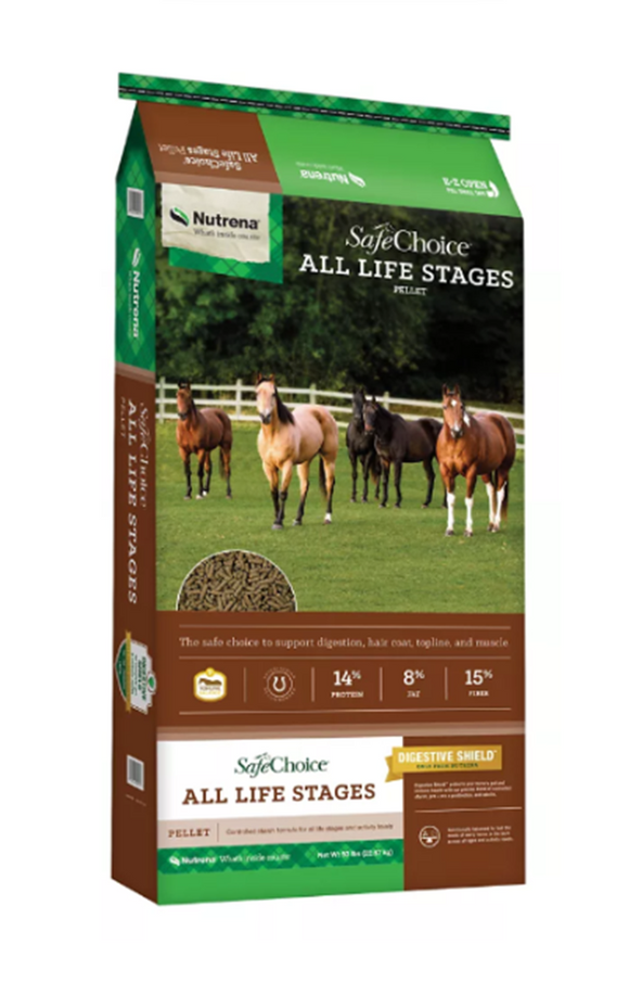 Nutrena 38785 Safechoice All Life Stages Horse Feed, 50 lbs