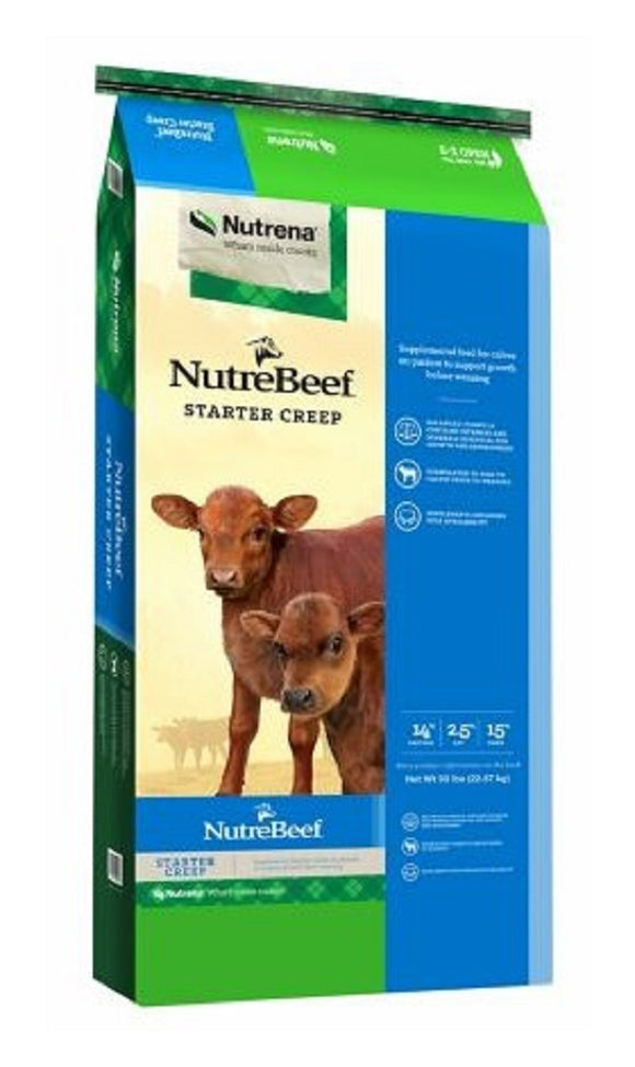 Nutrena 80671 NutreBeef 14% Starter Creep 50 Pounds Package Cattle Feed Pellets