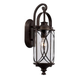 1-Light Oil Rubbed Bronze Outdoor Wall Lantern Sconce