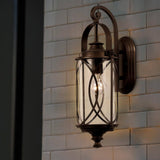 1-Light Oil Rubbed Bronze Outdoor Wall Lantern Sconce