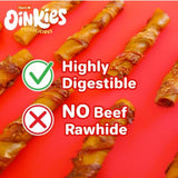 Oinkies Hartz 3270015586 Porkalicious Pig Skin Twists with Chicken