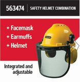 Oregon 563474-21 Chainsaw Safety Helmet w/ Facemask, Visor and Ear Protection