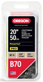 Oregon B70-21 Power Cut Full Chisel Chainsaw Chain - 20 in. 70 Drive Link
