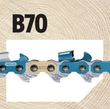 Oregon B70-21 Power Cut Full Chisel Chainsaw Chain - 20 in. 70 Drive Link