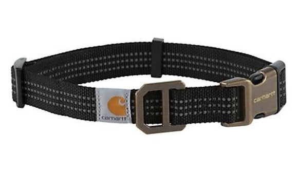 Carhartt P000034300103 Reflective Adjustable Tradesman Dog Collar, Black, Large