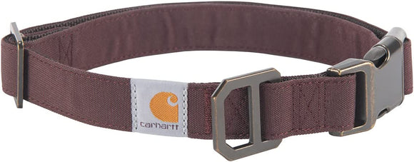 Carhartt Adjustable Nylon Duck Dog Collar, Deep Wine, Large