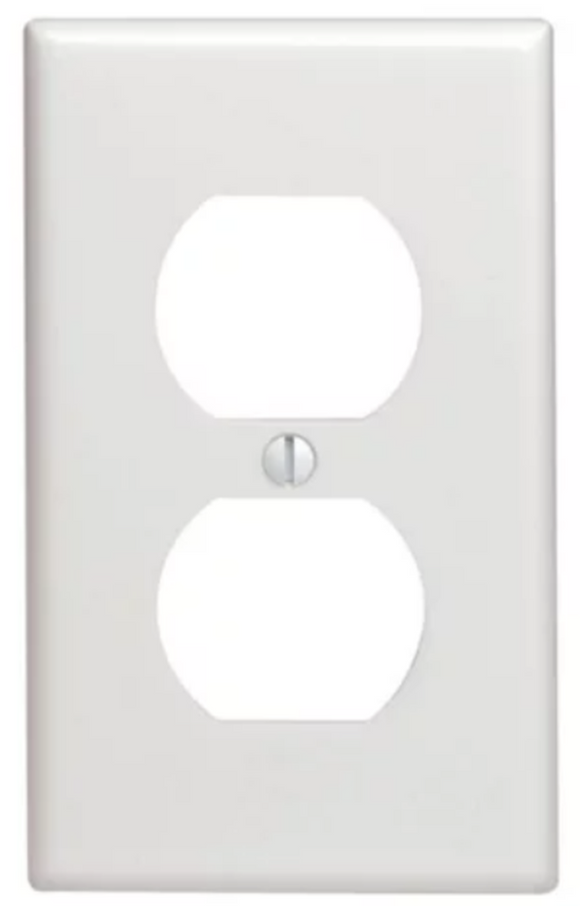 Pass & Seymour TP8WCC100 Duplex Outlet Wall Plate, White