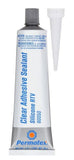 Permatex 80050 Clear RTV Silicone Adhesive Sealant, 3 oz.