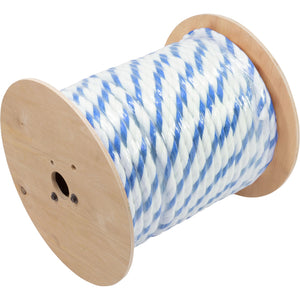 Phoenix Rope & Cordage PPR34300BW Polypropylene  3/4"dia White Blue Strand 300ft