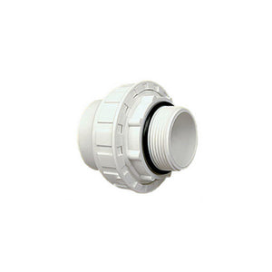 Praher 150-903 1.5" SKT x MIP PVC Union with O-Ring