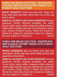 Purina One Adult Beef & Chicken in Gravy Wet Dog Food Variety Pack, Count of 6