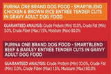 Purina One Adult Beef & Chicken in Gravy Wet Dog Food Variety Pack, Count of 6