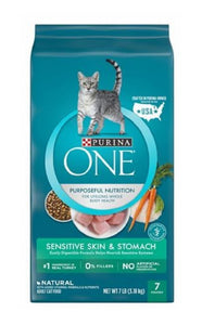 Purina ONE 1780003197 Sensitive Skin and Stomach Turkey Recipe Dry Cat Food