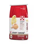 Purina 3004798-306 Start and Grow Medicated Crumbles Chick Feed, 50 lb. Bag