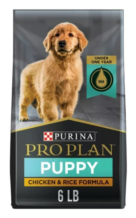 Purina Pro Plan High Protein Dry Puppy Food, Chicken and Rice Formula, 6 lb. Bag