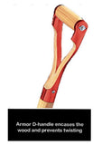 Razor-Back 53130 31 in. D-Grip Aluminum Scoop with Hardwood Handle,  Red/Black