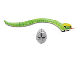 Smart Bots RB-6588 Rechargeable Infrared RC Snake Toy, Realistic Slither, Green