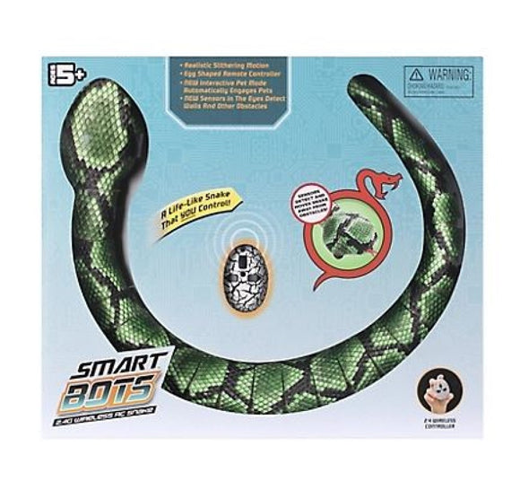 Smart Bots RB-6589 2.4G Wireless RC Snake Realistic Slither Green, 29.13