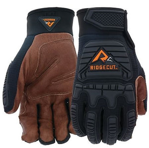 Ridgecut RC88042-L Men's Leather Pigskin Performance Gloves, 1 Pair, Black-Large