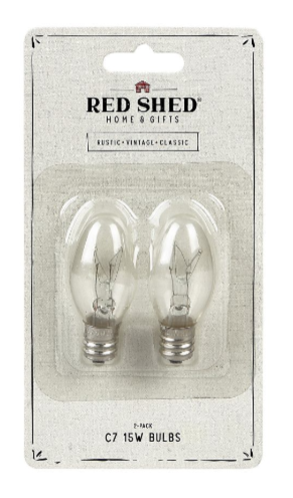 Red Shed LP-C7 2-Pack 15W C7 Bulbs for Wax Warmers