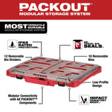 PACKOUT 11-Compartment Low-Profile Impact Resistant Portable Small Parts Organizer