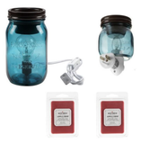 Red Shed SH-002-10DT Blue Jar Wax Warmer Set