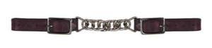 Reinsman CR8930C Coffee Leather Flat Link Curb Chain