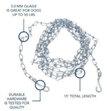 Retriever 89030 Twisted Link Dog Tie Out Chain, 15 ft., Up to 45 lb. Capacity