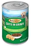 Retriever Adult Savory Chicken Flavor Cuts in Gravy Wet Dog Food,Pack of 12 Cans