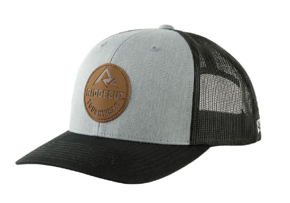 Ridgecut RC0620-07 Flexfit CVC Twill Snap Back Trucker Hat, Gray, One Size