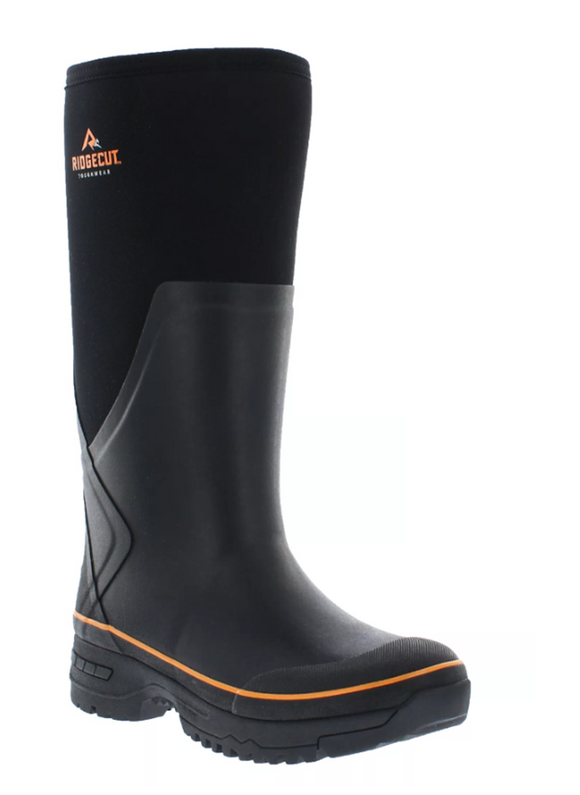 Ridgecut RC212TS Men's Mudtrak Neoprene and Rubber Boots, Black, Size 11 M