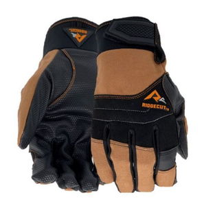 Ridgecut RC83035-L Men's Duck Canvas Work Gloves, Black/Brown, Large