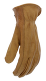 Ridgecut RC84005-WS Women's Water-Resistant Leather Driver Gloves- Beige, Medium